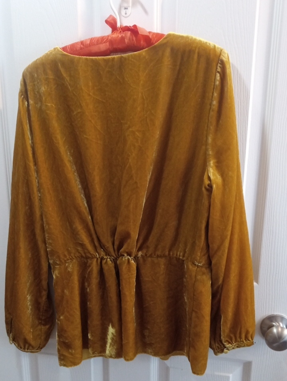 J. CREW CRUSH VELVET BLOUSE - Picture 7 of 8